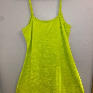 H&M crushed- velvet green mini dress